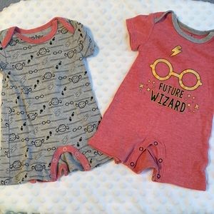 Harry Potter Onesies. Size 3-6 mos.